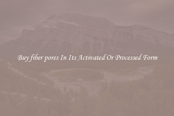 Buy fiber pores In Its Activated Or Processed Form