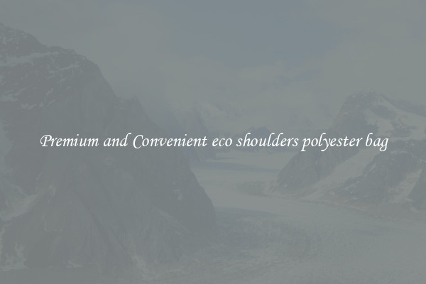 Premium and Convenient eco shoulders polyester bag