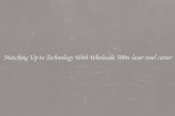 Matching Up to Technology With Wholesale 500w laser steel cutter