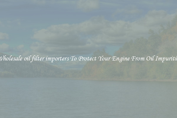 Wholesale oil filter importers To Protect Your Engine From Oil Impurities