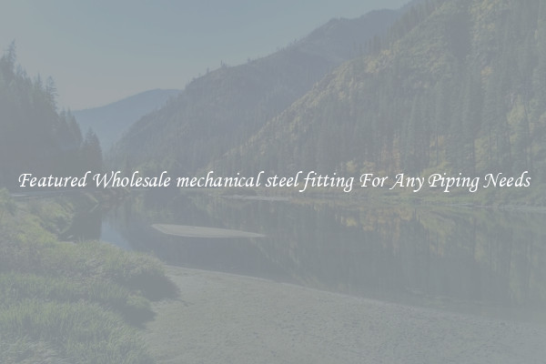 Featured Wholesale mechanical steel fitting For Any Piping Needs