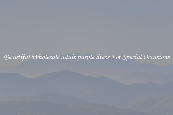 Beautiful Wholesale adult purple dress For Special Occasions