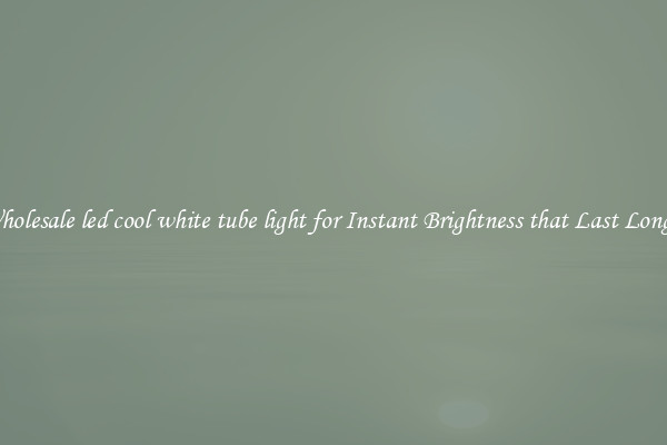 Wholesale led cool white tube light for Instant Brightness that Last Longer