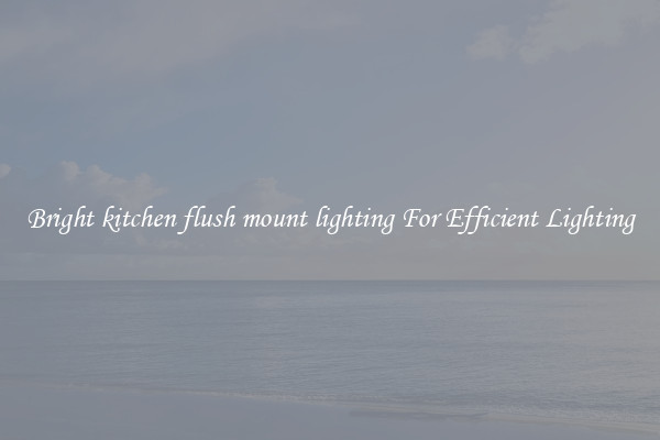 Bright kitchen flush mount lighting For Efficient Lighting