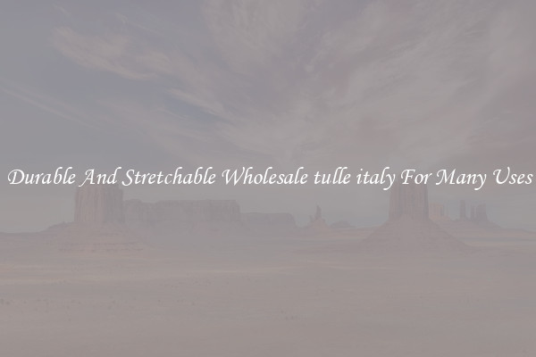 Durable And Stretchable Wholesale tulle italy For Many Uses