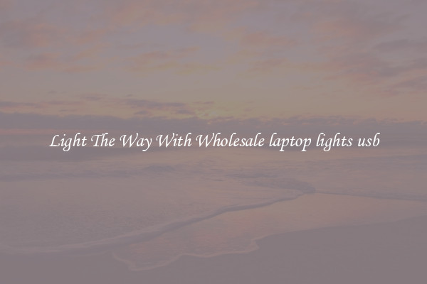 Light The Way With Wholesale laptop lights usb
