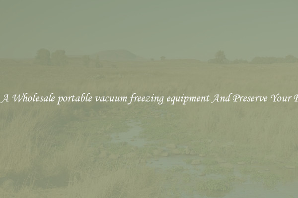 Get A Wholesale portable vacuum freezing equipment And Preserve Your Food