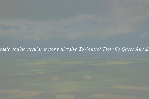 Wholesale double circular sector ball valve To Control Flow Of Gases And Liquids