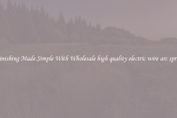 Finishing Made Simple With Wholesale high quality electric wire arc spray